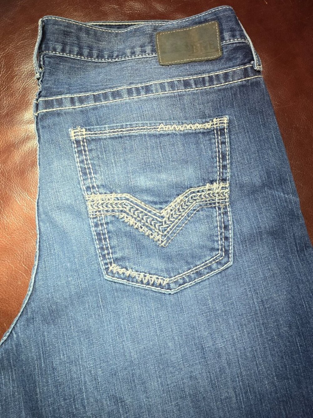 BKE MENS JEANS SETH 38x32 (38R) MEDIUM BLUE WASH (#12)